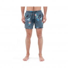 Emerson Tropical Print Volley Shorts Ανδρικο Μαγιο Ανθρακι