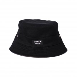 Emerson Bucket Double Face Unisex Καπελο Μαυρο - Λαδι