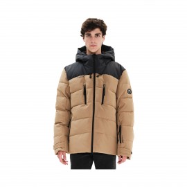 Emerson PP Down Hooded Puffer Ανδρικο Μπουφάν Μπεζ