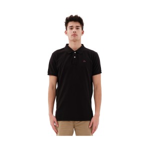 Emerson Garment Dyed Polo Ανδρικη Μπλουζα Μαυρη