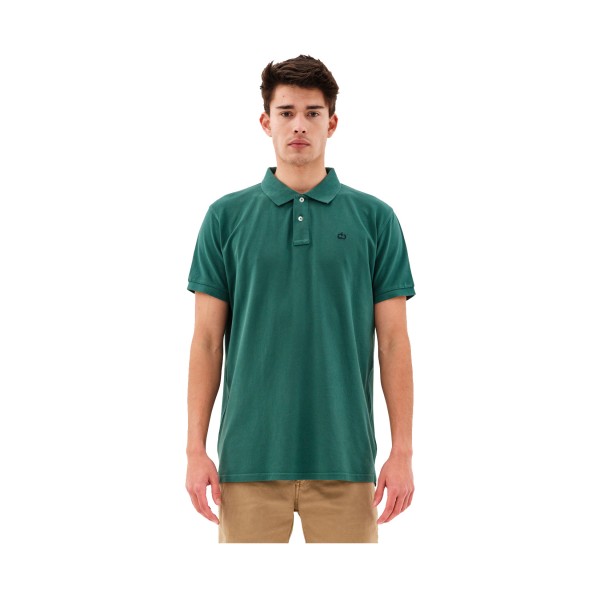 Emerson Garment Dyed Polo Ανδρικη Μπλουζα Πρασινη