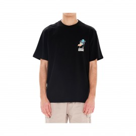 Emerson Global Warning Rib Neck Graphic Ανδρικη Μπλουζα Μαυρη