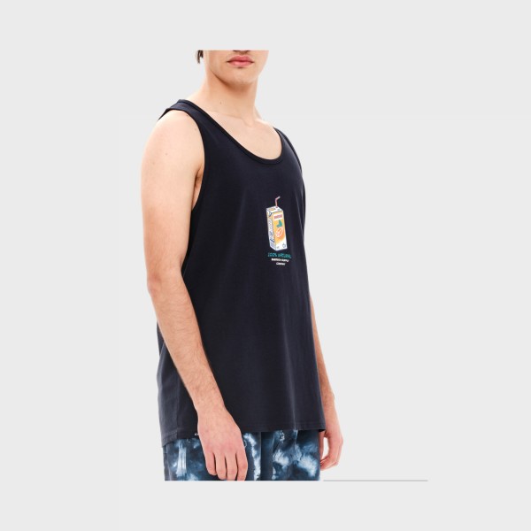 Emerson 100 % Natural Juice Tank Ανδρικη Αμανικη Μπλουζα Μαυρη