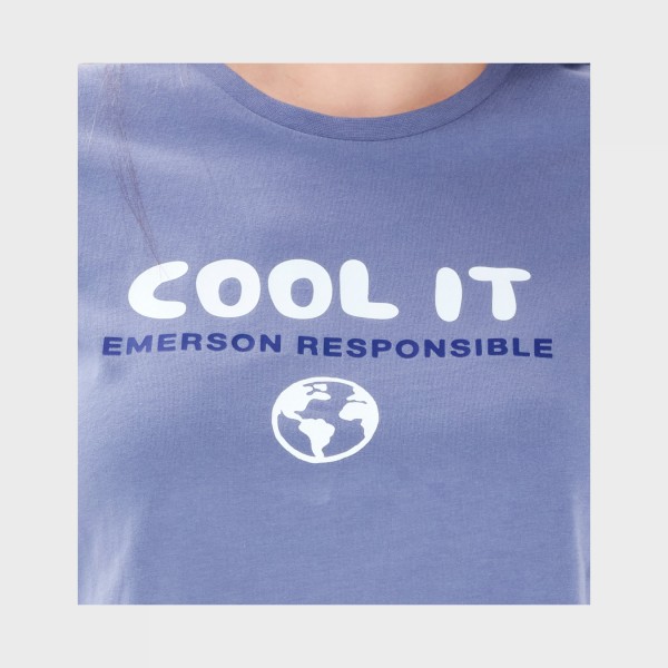 Emerson Responsible Cool It Crop Γυναικεια Μπλουζα Μωβ 