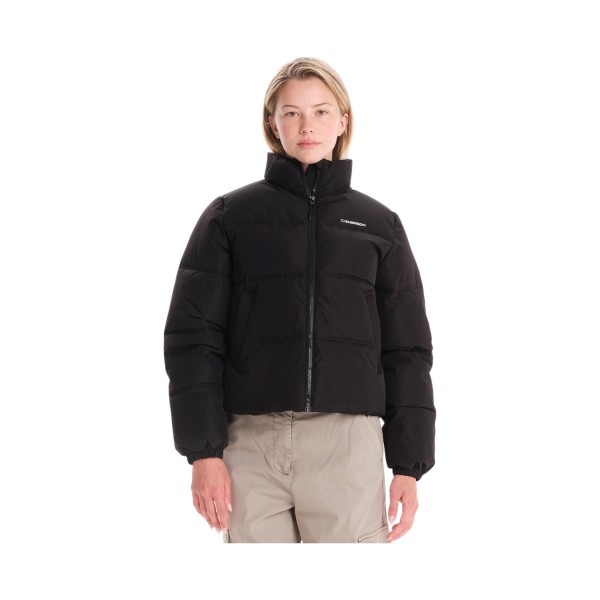 Emerson Puffer Long Neck Small Logo Short Γυναικειο Μπουφαν Μαυρο