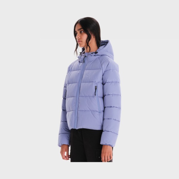 Emerson Hooded Puffer Thermolining Γυναικειο Μπουφαν Μωβ