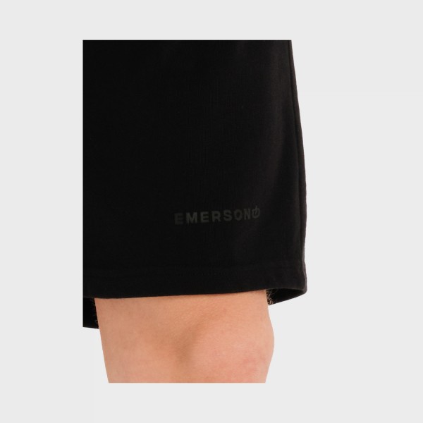 Emerson Classic Sweatshorts Logo Ανδρικη Βερμουδα Μαυρη