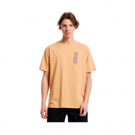 Emerson Classic Rib Chest Logos Ανδρικη Μπλουζα Πορτοκαλι
