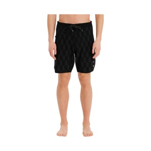 Emerson Check Print Boarshorts 49cm Ανδρικο Μαγιο Μαυρο