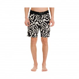 Emerson AOP Prints Boardshorts 49CM Ανδρικο Μαγιο Μαυρο - Λευκο