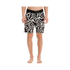 Emerson AOP Prints Boardshorts 49CM Ανδρικο Μαγιο Μαυρο - Λευκο