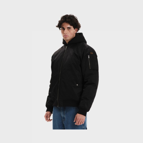 Emerson Flight Detachable Hood Ανδρικο Μπουφαν Μαυρο