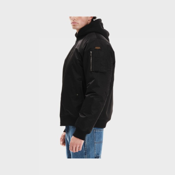 Emerson Flight Detachable Hood Ανδρικο Μπουφαν Μαυρο