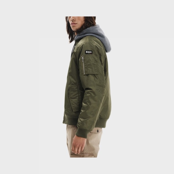 Emerson Flight Detachable Hood Ανδρικο Μπουφαν Πρασινο