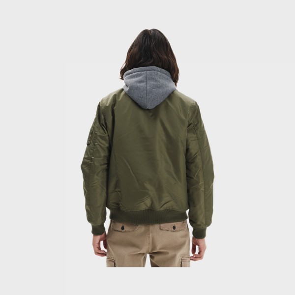 Emerson Flight Detachable Hood Ανδρικο Μπουφαν Πρασινο