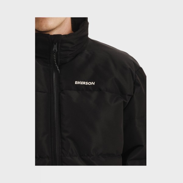 Emerson Puffer Hidden Hood Everyday Ανδρικο Μπουφαν Μαυρο