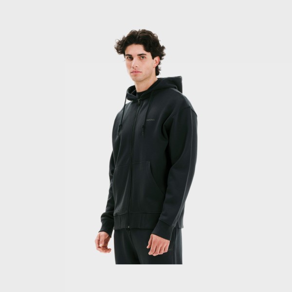 Emerson Hooded Full Zip Fleece Logo Ανδρικη Ζακετα Πρασινη