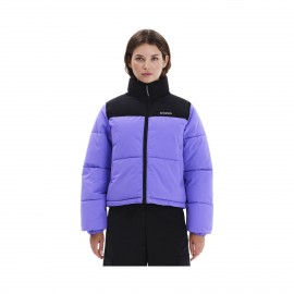 Emerson Puffer Classic Neck Γυναικειο Μπουφαν Μωβ - Μαυρο