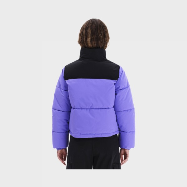 Emerson Puffer Classic Neck Γυναικειο Μπουφαν Μωβ - Μαυρο