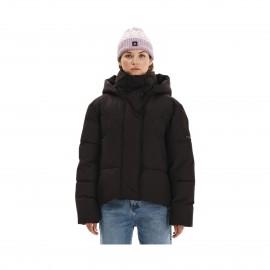 Emerson Puffer Classic Detachable Hood Γυναικειο Μπουφαν Μαυρο