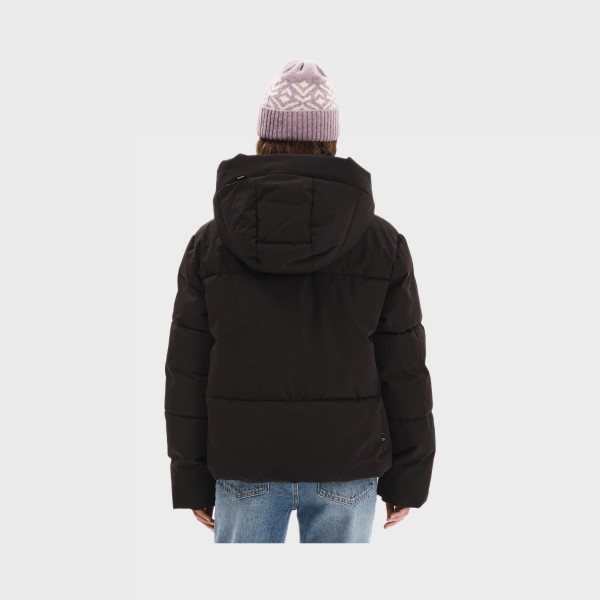 Emerson Puffer Classic Detachable Hood Γυναικειο Μπουφαν Μαυρο