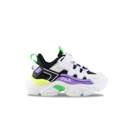 Fila Memory Spinel 3 V Παιδικο Παπουτσι Λευκο - Μαυρο - Μωβ