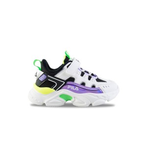 Fila Memory Spinel 3 V Παιδικο Παπουτσι Λευκο - Μαυρο - Μωβ