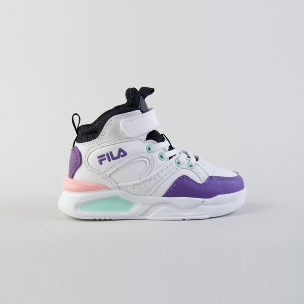 Fila Memory Sonic V Mid Prints Παιδικο Παπουτσι Λευκο - Μωβ