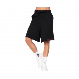 Fila Cynthia Highwaist Long Oversized Γυναικεια Βερμουδα Μαυρη