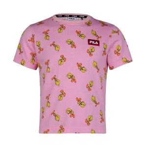 Fila Laage WB Tweety Παιδικη Μπλουζα Ροζ  