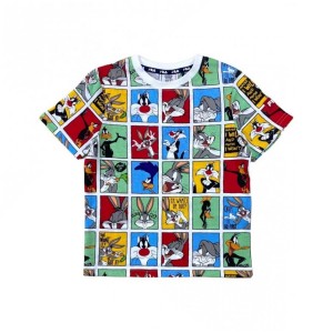 Fila Lauta WB Looney Tunes Παιδικη Μπλουζα Λευκη - Πολυχρωμη