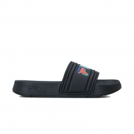 Fila Morro Bay Logo Ανδρικες Παντοφλες Μαυρες