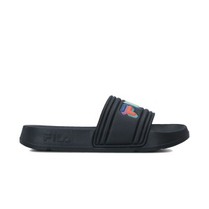 Fila Morro Bay Logo Ανδρικες Παντοφλες Μαυρες