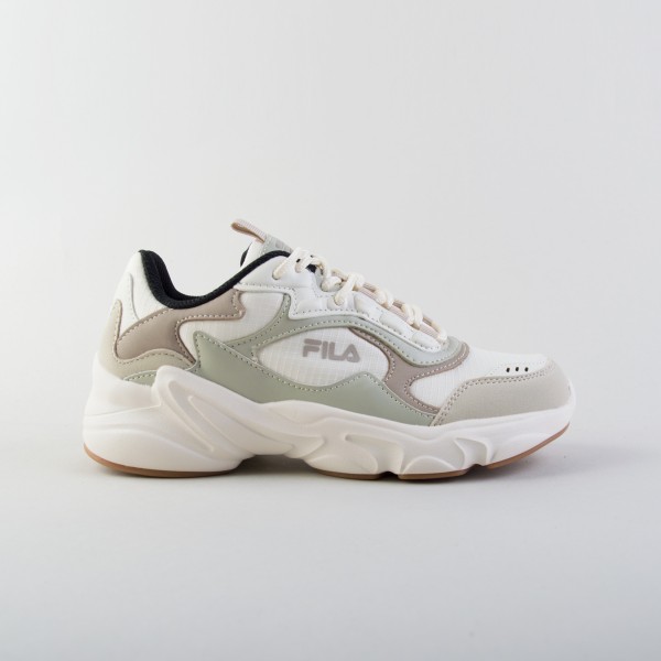 Fila Collene CB Chunky Sneakers Γυναικειο Παπουτσι Μπεζ - Λευκο