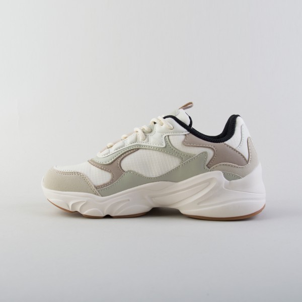 Fila Collene CB Chunky Sneakers Γυναικειο Παπουτσι Μπεζ - Λευκο