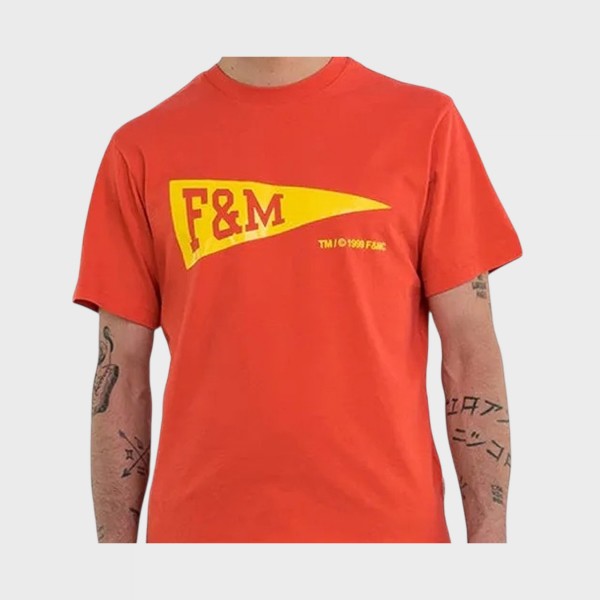 Franklin & Marshall Jersey Chest Flag Logo Ανδρικη Μπλουζα Κοραλι