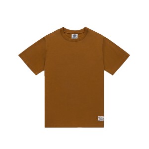 Franklin & Marshall Crew Neck No Logo Ανδρικη Μπλουζα Καφε