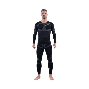 GTS Baselayer Unisex Ισοθερμικο Σετ Μπλουζα Και Παντελονι Μαυρο