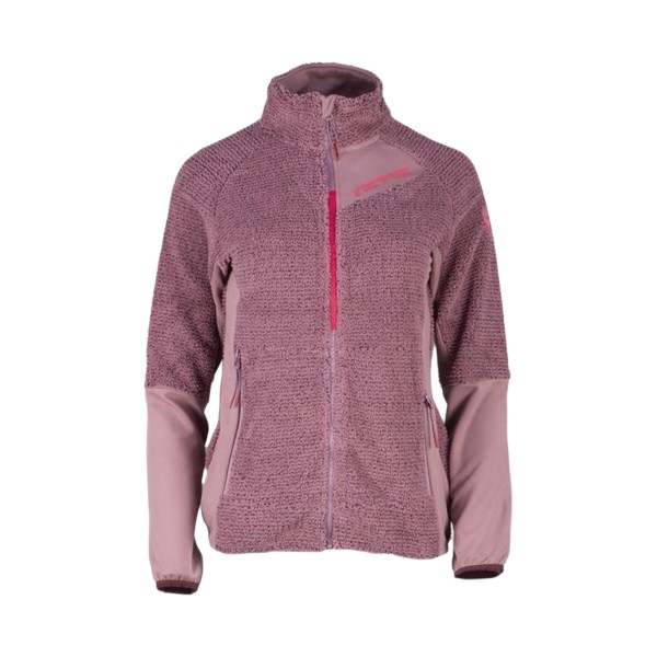 GTS Waffle Highloft Neck Fleece Γυναικεια Ζακετα Ροζ Σκουρο