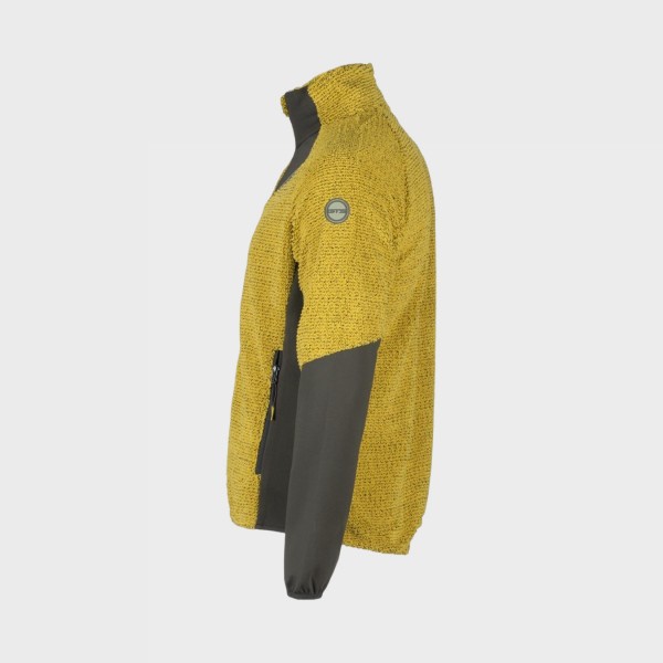 GTS Waffle Highloft Neck Fleece Ανδρικη Ζακετα Κιτρινο - Λαδι