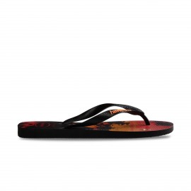 Havaianas Hype Logo Sunset Vibes Ανδρικες Σαγιοναρες Μαυρο - Κοκκινο