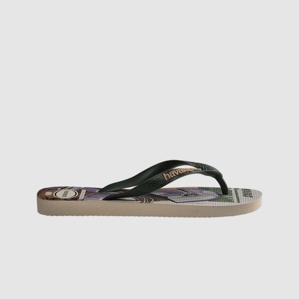 Havaianas Top Star Wars You Mandalorian Unisex Σαγιοναρες Πρασινο - Μπεζ