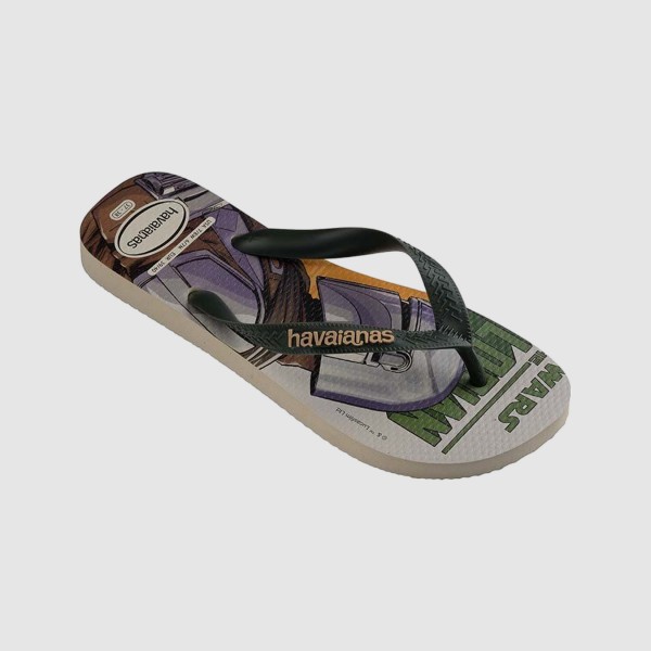 Havaianas Top Star Wars You Mandalorian Unisex Σαγιοναρες Πρασινο - Μπεζ