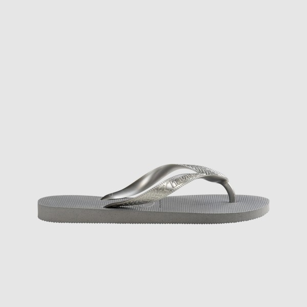 Havaianas Top Tiras Classin Logo Γυναικειες Σαγιοναρες Ασημι