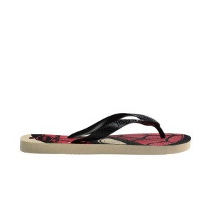 Havaianas Top Marvel Logomania Spiderman Ανδρικη Μπεζ - Κοκκινο