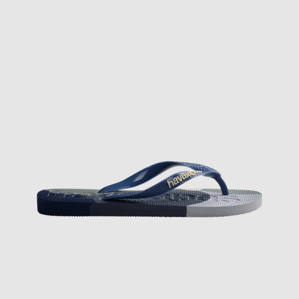 Havaianas Top Logomania Colors II Ανδρικες Σαγιοναρες Μπλε - Γκρι