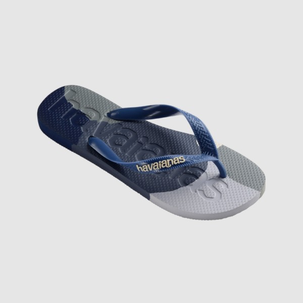 Havaianas Top Logomania Colors II Ανδρικες Σαγιοναρες Μπλε - Γκρι