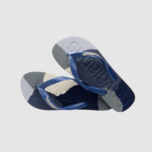 Havaianas Top Logomania Colors II Ανδρικες Σαγιοναρες Μπλε - Γκρι