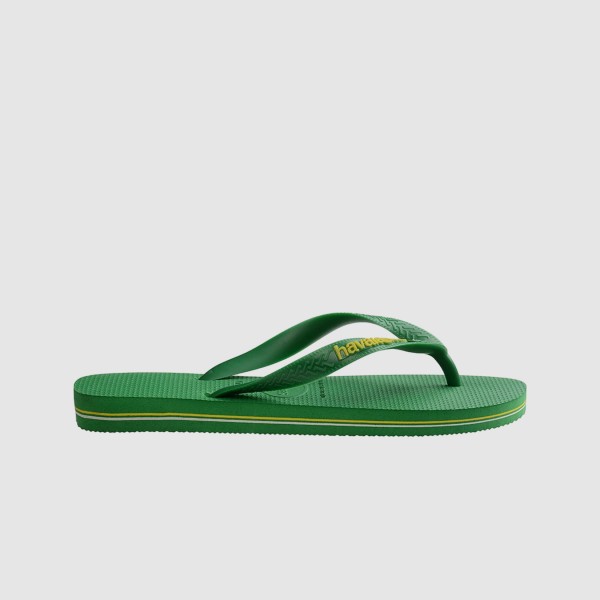 Havaianas Brazil Logo Neon Classics Ανδρικες Σαγιοναρες Πρασινες