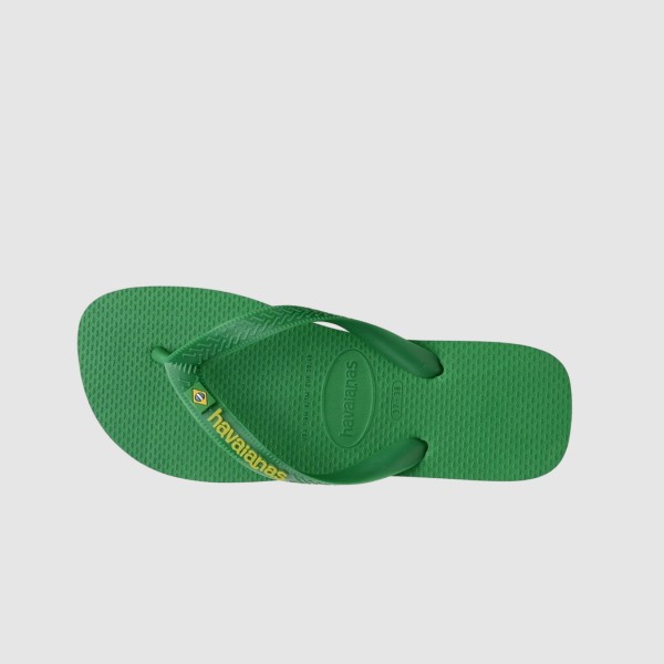 Havaianas Brazil Logo Neon Classics Ανδρικες Σαγιοναρες Πρασινες